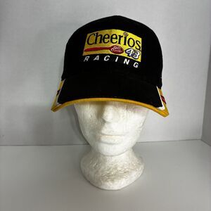 Vintage Cheerios Racing #43 SMI Properties Hat Black Yellow Embroidered